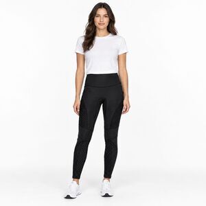 Spanx Women's Faux Leather Moto Leggings Black Size M Shaping Stretch Pants